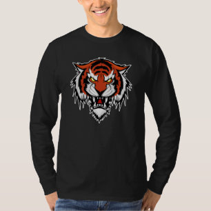 Tiger Wütend Große Katze Böser Bestie Raubtier Tie T-Shirt