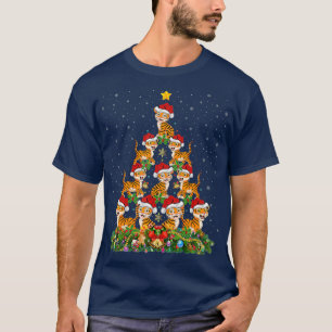 Tiger Xmas Bäume Geschenk Weihnachtsmannmütze Tige T-Shirt