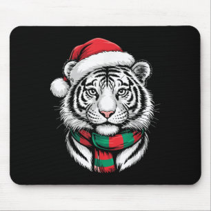 Tiger Xmas Weihnachtsmannmütze Weihnachtskostüme Mousepad