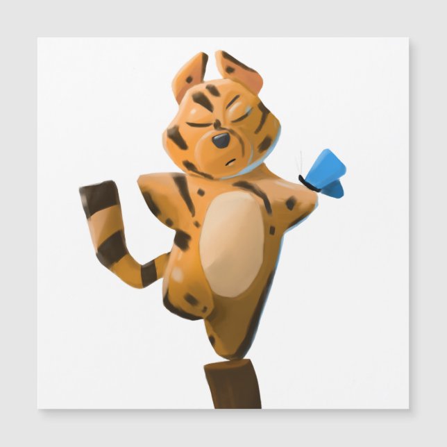 Tiger Year Cartoon Magnet - Niedlicher Zodiac Tige (Vorderseite)