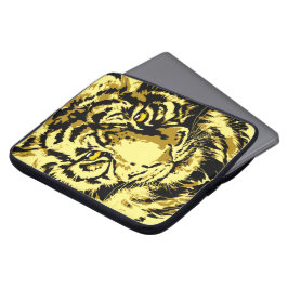 Tiger Yellow | Farbenfrohe Tiger Beige Laptop-Box Laptopschutzhülle