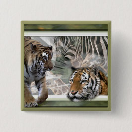 Tiger, Zebra, Giraffe, Liebesgeschenke Button