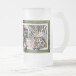 Tiger, Zebra, Giraffe, Liebesgeschenke Mattglas Bierglas