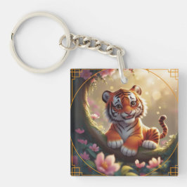 Tiger Zodiac Sign Schlüsselanhänger
