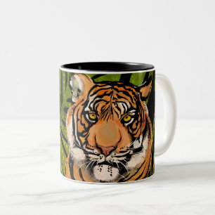 Tiger Zwei-Tone-Kaffee-Tasse Zweifarbige Tasse