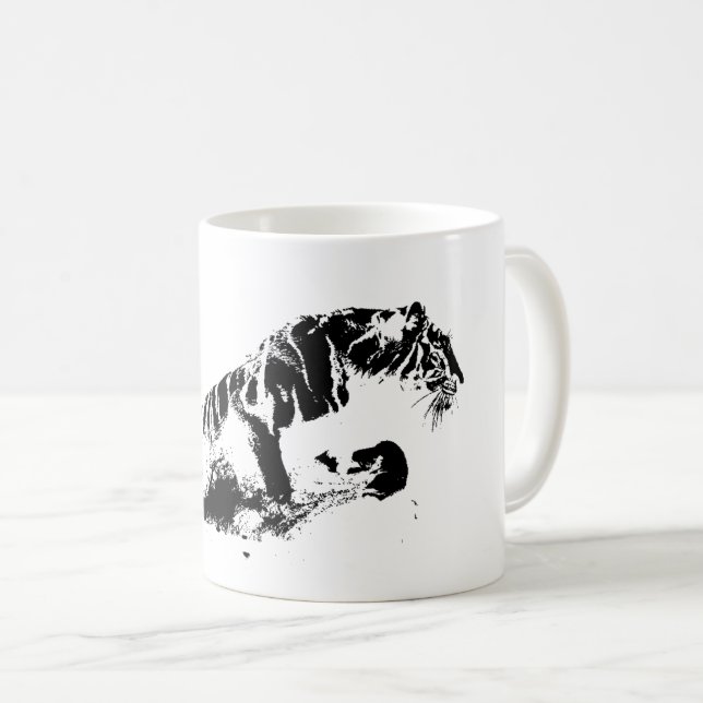 Tigerangriff Kaffeetasse (VorderseiteRechts)