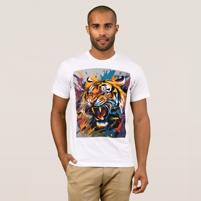 Tigerangriff T-Shirt (Vorne ganz)