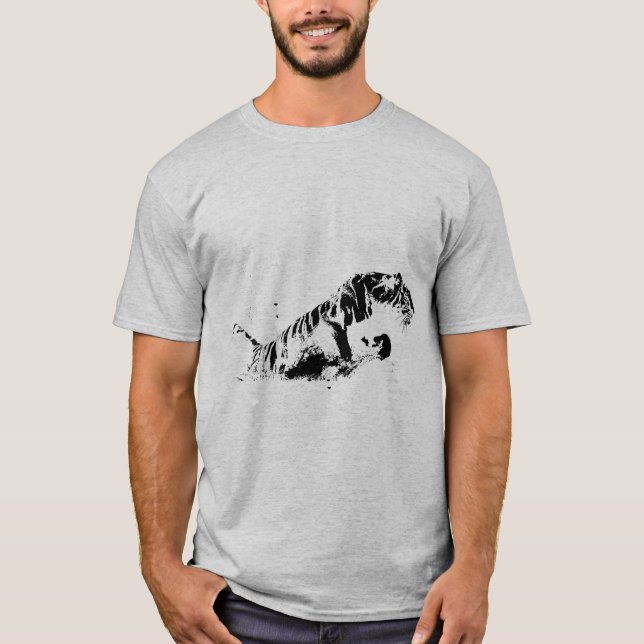 Tigerangriff T-Shirt (Vorderseite)