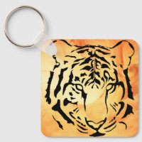 Tigeraugen aus schwarzer Silhouette