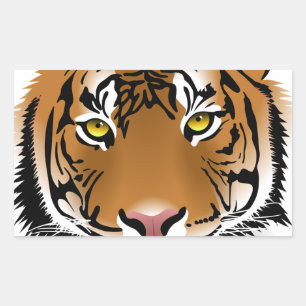 Tigeraugen Rechteckiger Aufkleber