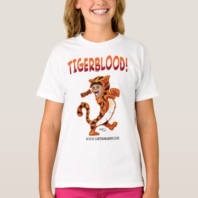 Tigerblood Cartoon T-Shirt (Vorderseite)