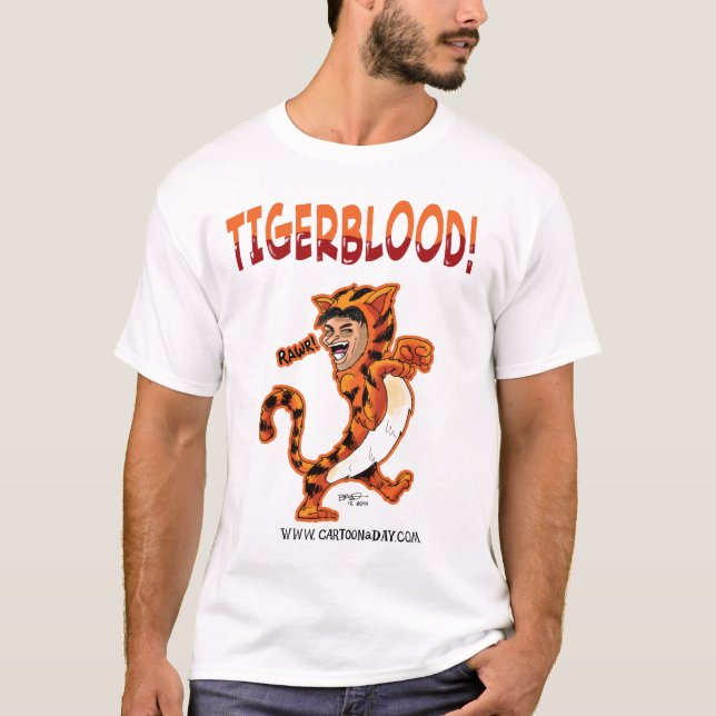 Tigerblood Cartoon T-Shirt (Vorderseite)