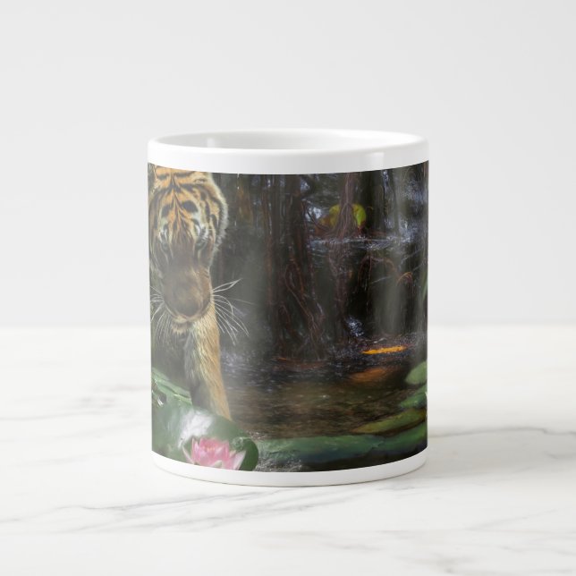 TIGERE BRAUCHEN WILD FRIEDEN Jumbo-Tasse (Vorderseite)