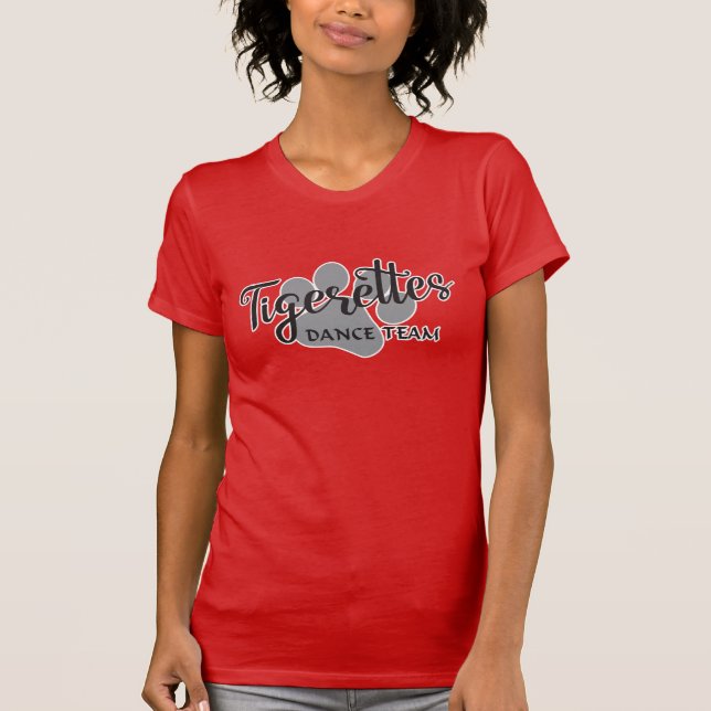 Tigerettes - Name des Sport- / Tanzteams / Logo T-Shirt (Vorderseite)