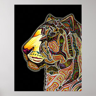 Tigerfarbe Poster