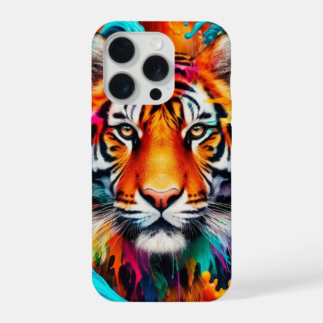 Tigerfarben iPhone Hülle (Rückseite)