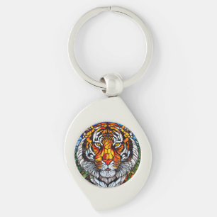 Tigerfarbglas Schlüsselanhänger