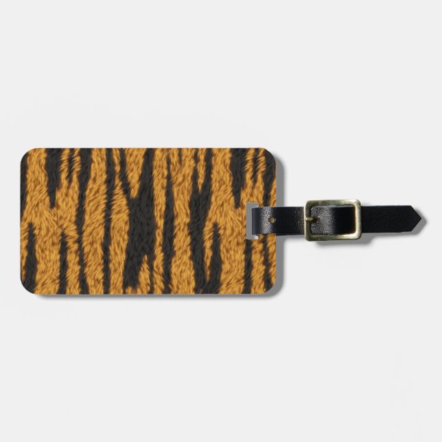Tigerfell-Design Gepäckanhänger (Vorderseite horizontal)