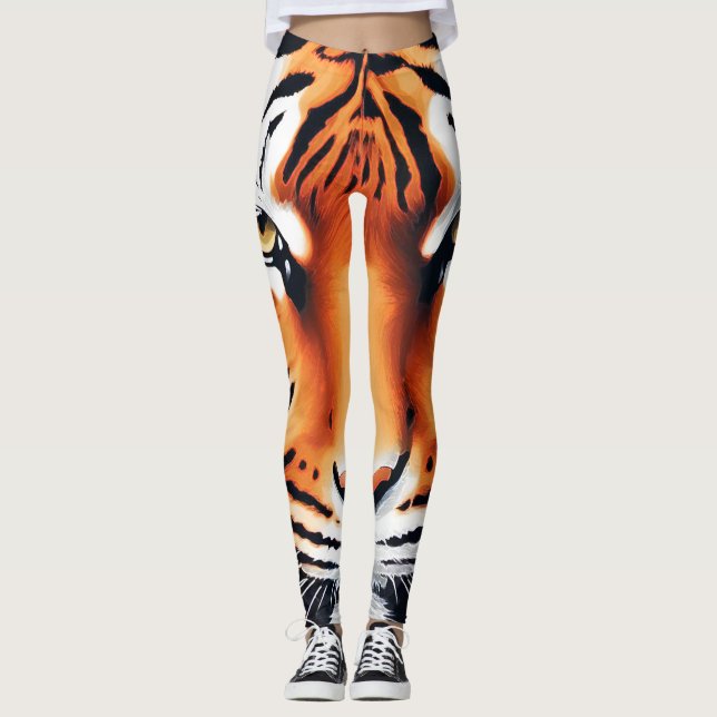Tigerfrauen Leggings (Vorderseite)