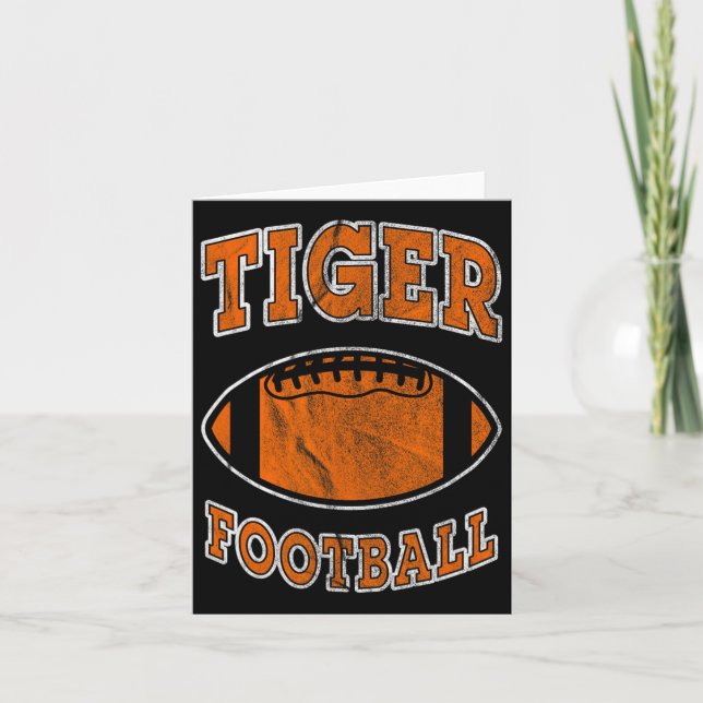 Tigerfußball Vintag erschüttert Karte (Vorderseite)