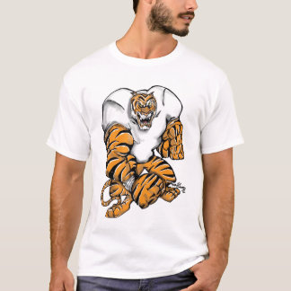 Tigerfußballentwurf T-Shirt