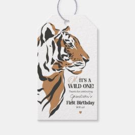 Tigergeschenk zum ersten Geburtstag Geschenkanhänger