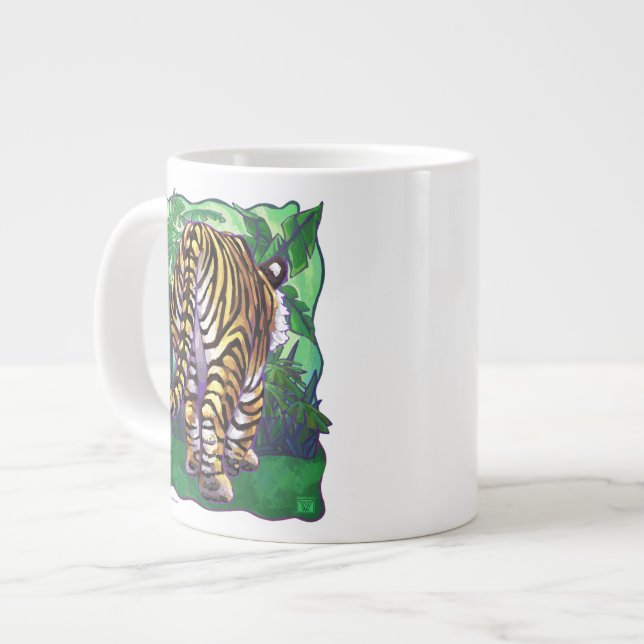 Tigergeschenke und -zubehör Jumbo-Tasse (Vorderseite Links)
