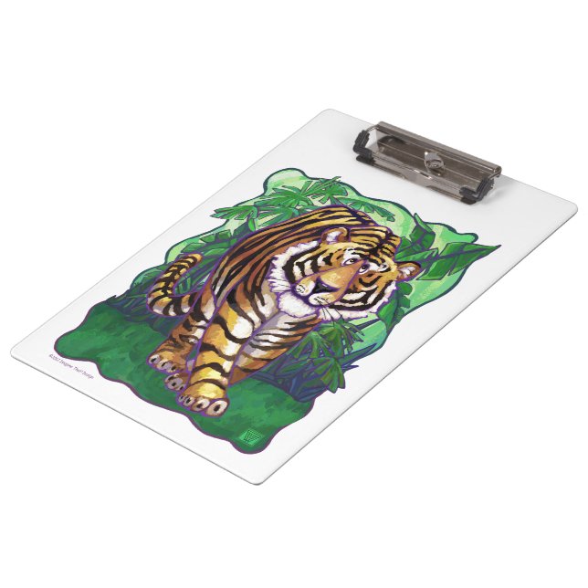 Tigergeschenke und -zubehör klemmbrett (Schrägansicht)