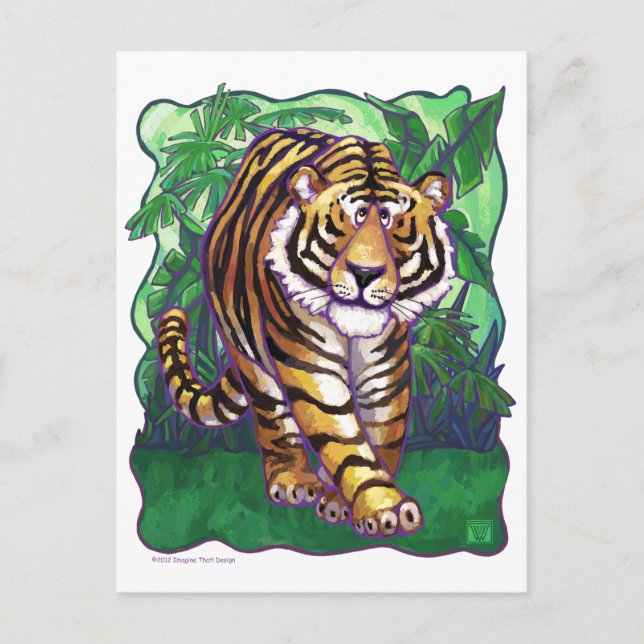 Tigergeschenke und -zubehör postkarte (Vorderseite)
