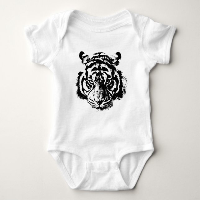 Tigergesicht Baby Strampler (Vorderseite)