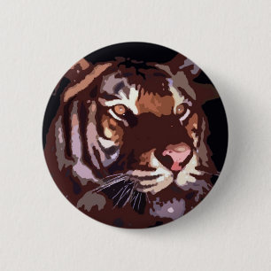 Tigergesicht Button