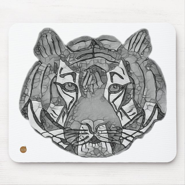 Tigergesicht Mousepad (Vorne)