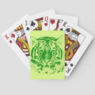 Tigergesicht Nah-up Spielkarten