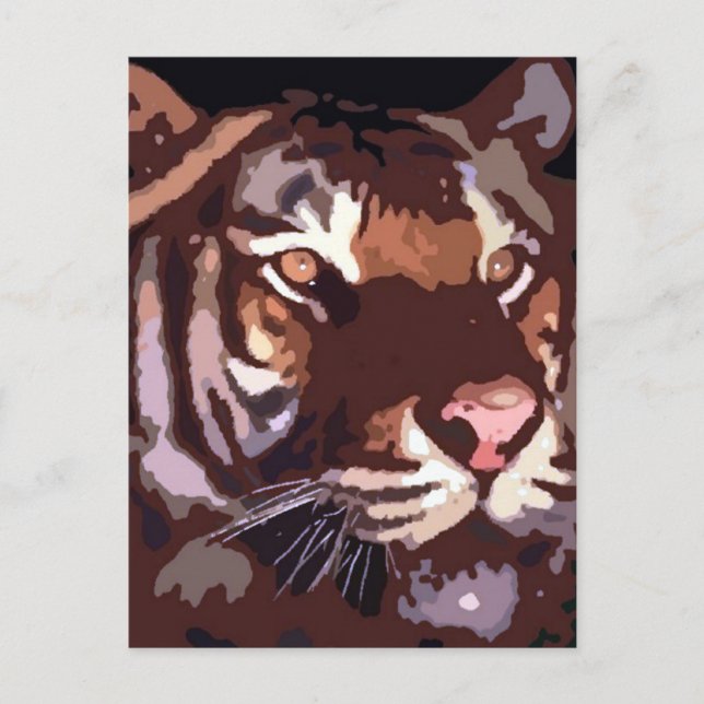 Tigergesicht Postkarte (Vorderseite)