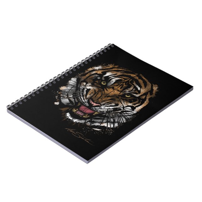 Tigergesicht (Signature-Design) Notizblock (Linke Seite)