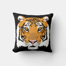 Tigergesicht und Streifen beidseitig Kissen