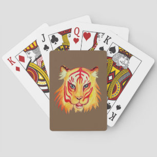 Tigergesicht Zeichnend Classic Playing Cards Spielkarten
