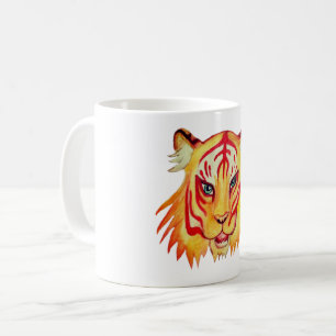 Tigergesicht Zeichnung 325 ml Klassischer Weißer B Tasse