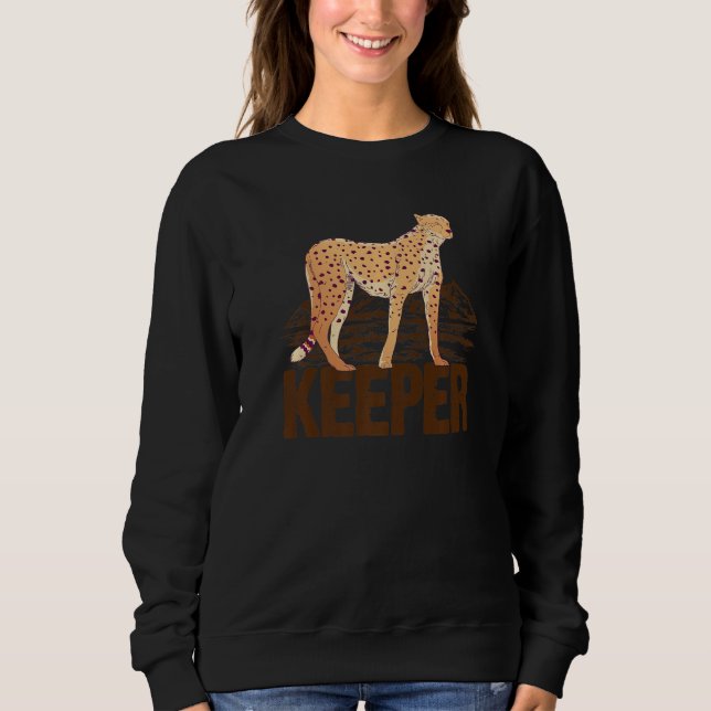 Tigergrafik Tierpfleger Zoo Pfleger Tierliebe Sweatshirt (Vorderseite)