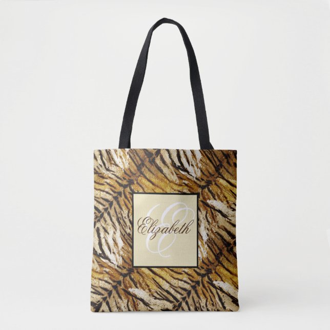 Tigerhaut, Monogramm, stylish, Tiger, gestreift (Vorderseite)