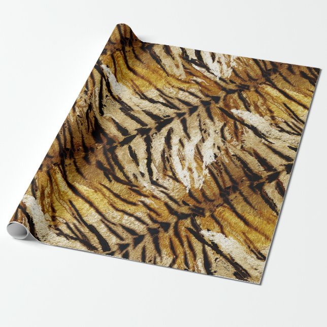 Tigerhaut, stylish, tiger, gestreift, tierischer A Geschenkpapier (Ungerollt)