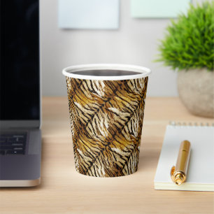 Tigerhaut, stylish, tiger, gestreift, tierischer A Pappbecher