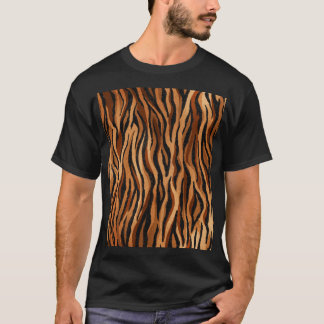 Tigerhaut: von Hand gezeichnet nahtloses Muster. T-Shirt