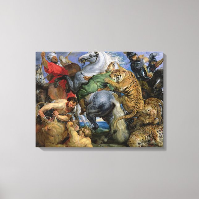 Tigerjagd, c.1616 leinwanddruck (Vorderseite)