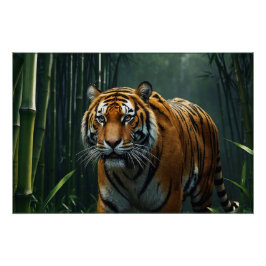 Tigerjagd in Bamboo Grove Poster