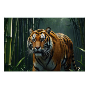 Tigerjagd in Bamboo Grove Poster