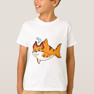 Tigerkatze als Hai im Wasser.PNG T-Shirt