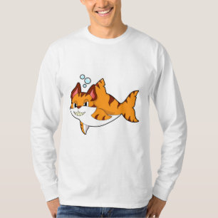 Tigerkatze als Hai im Wasser.PNG T-Shirt