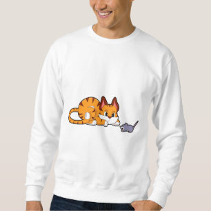 Tigerkatze mit Maus Sweatshirt