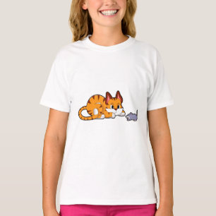 Tigerkatze mit Maus T-Shirt